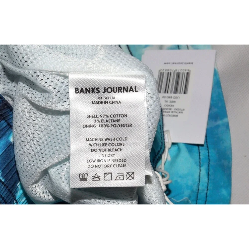 Banks Journal Natalie Strickland‎ Studio Indigo Men's Board Shorts Size XL
